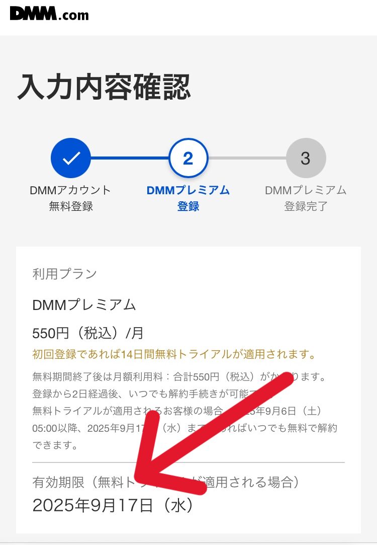 入力確認